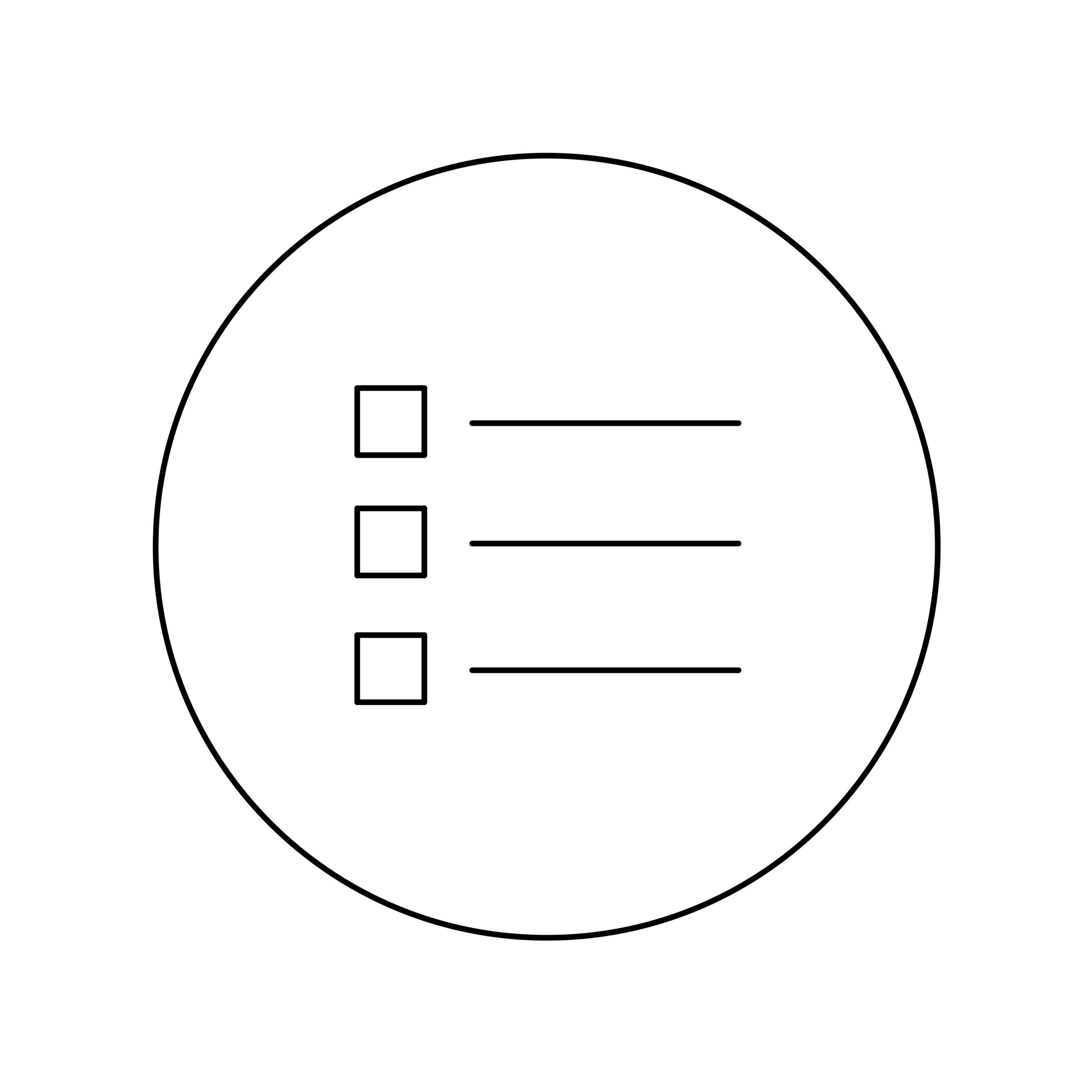 Piktogramm von einer To-Do Liste
