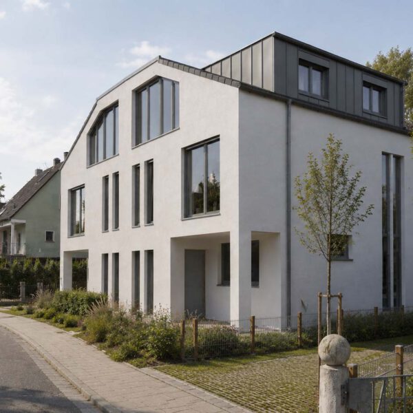 Ein Doppelhaus mit zwei Wohnhäuser